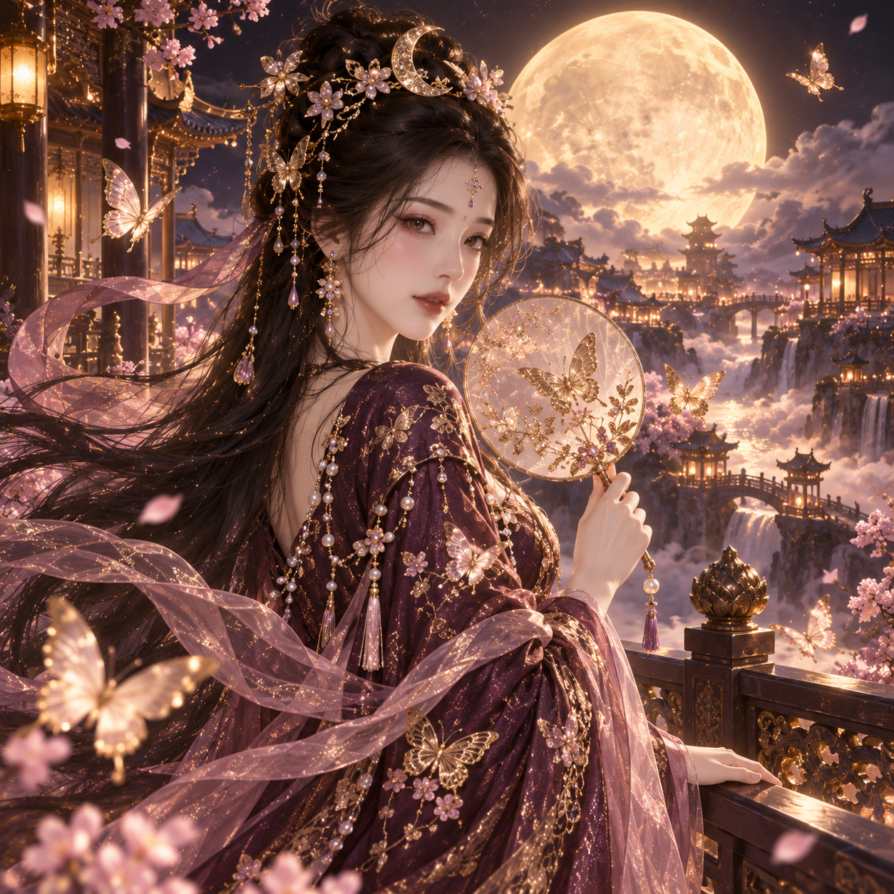 蝶扇月宫